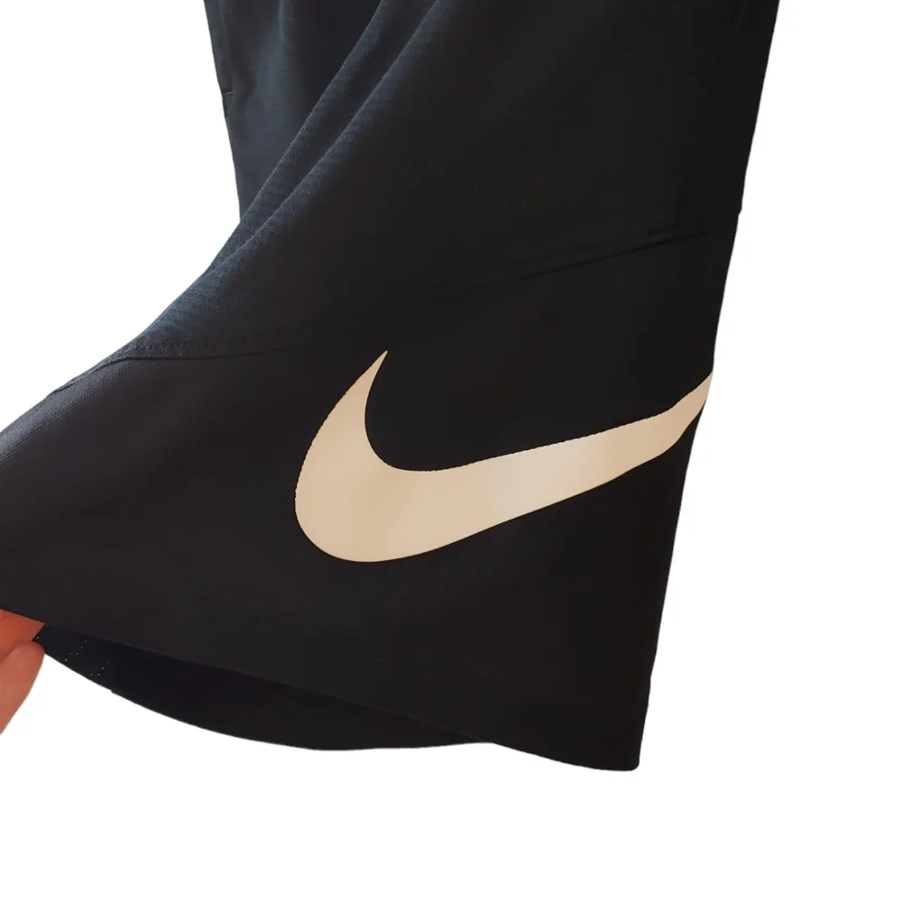 Nike Black Shorts with White Swoosh Size Small